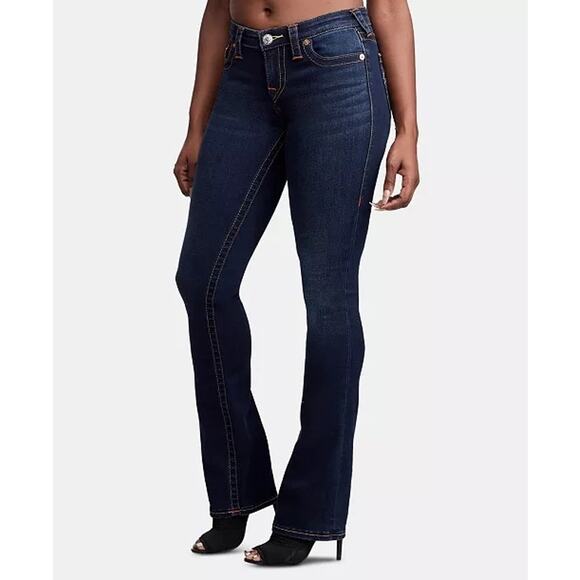 NWT True Religion Becca Mid Rise Bootcut Flap Jeans Size 27 - Picture 1 of 10